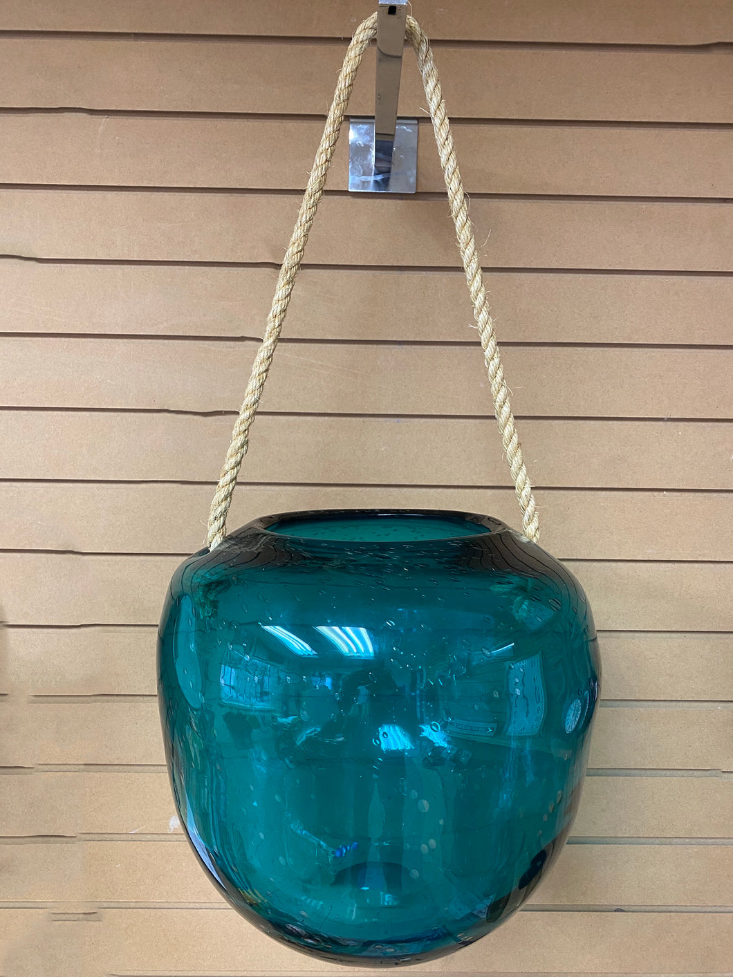 Glass hanging vase