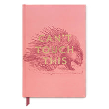 Load image into Gallery viewer, Notebook | Vintage Sass Journal | &quot;Can’t Touch This&quot; | Dusty Pink Hard Cover Soft Touch Journal
