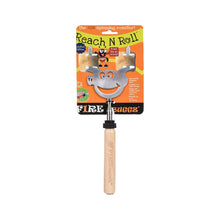 Load image into Gallery viewer, Reach &#39;n Roll Pig Roasting Stick - Extendible Rotating Roasting Fork - Campfire Roasting Gadget and Tool

