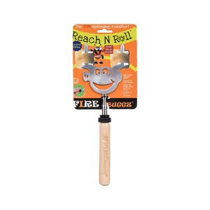 Reach 'n Roll Pig Roasting Stick - Extendible Rotating Roasting Fork - Campfire Roasting Gadget and Tool