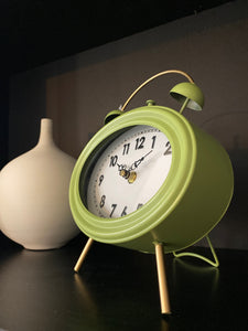 Metal Oval Desk Clock - Extra Large Vintage Table Clock - 3 Available Colors