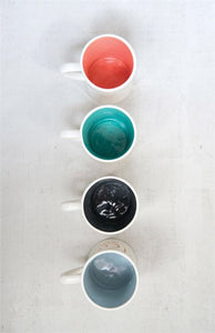 Colorful tea, coffee cups