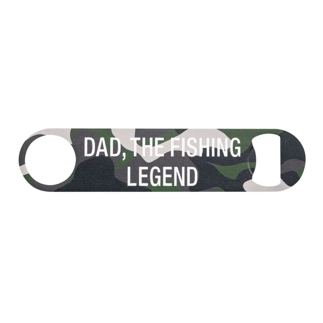 Fishing Legend Metal Bottle Opener | Funny Large Camo Bottle Opener