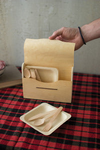 Eco-Friendly Biodegradable Picnic Snack Set For 4