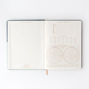Notebook | Vegan Leather Pocket Journal | Colorblock Green/Teal Radiant