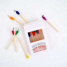 Load image into Gallery viewer, Match Stick Party Candles, ST/12, Gift Box, 4&quot; - Fun Birthday Match Designed Cake Candles
