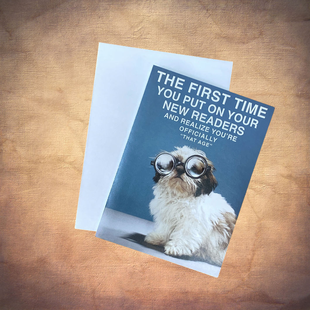 Funny Birthday Card | Dog with Goggle Card | Over The Hill Birthday Greeting Card