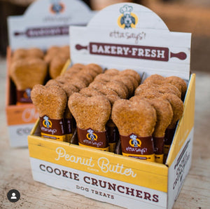 Etta Says! Peanut Cookie Cruncher, 1oz | Crunchy Bone Cookie Dog Treats