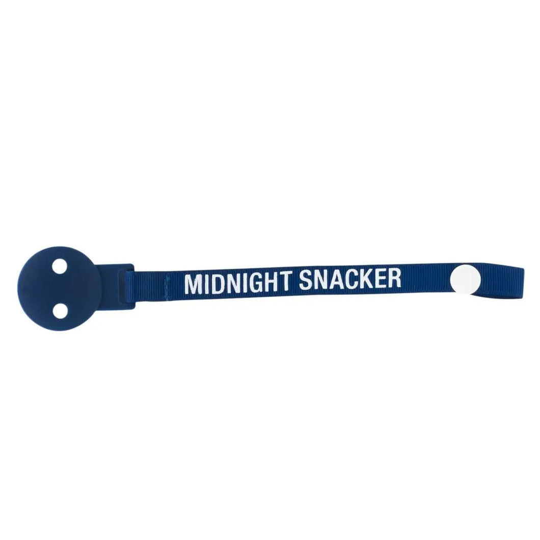 Midnight Snacker Pacifier Clip | Baby Pacifier Clothing Clip With Snap