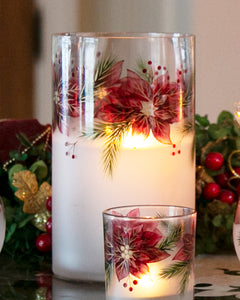 Poinsettias - Jar Candle Holder