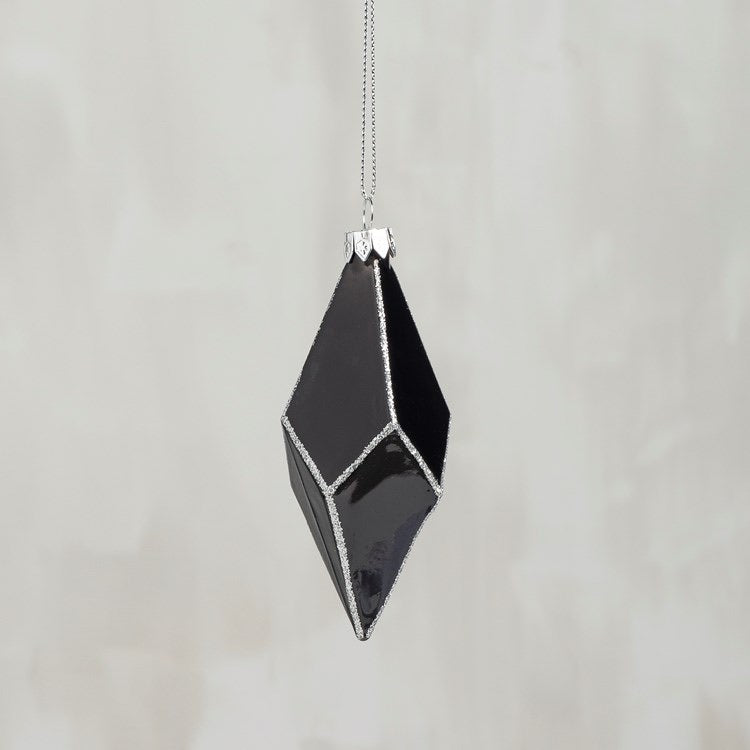 Gray Prism Glass Ornament