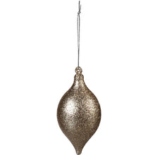 Load image into Gallery viewer, Gold Teardrop Glitter Ornament

