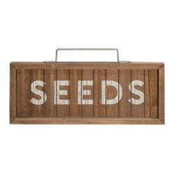 Seeds Slatted Wood Sign and Handle