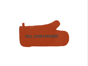 Will Cook For Beer Grill Mitt