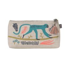 Load image into Gallery viewer, Heavy Weight Linen Cosmetic Zipper Bag - Empire Money Travel Brush And Pencil Case
