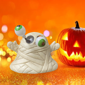 Resin Ghost with LED eyes - Halloween Ghost Figure With Bulging Eyes