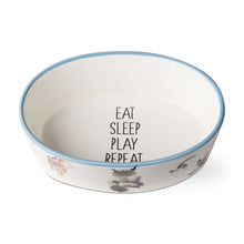 Load image into Gallery viewer, Ceramic Cat Dish - Eat Sleep Play Repeat
