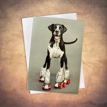 Load image into Gallery viewer, Funny Happy Birthday Greeting Card | Roller Skates Dog Bday Card | Happy Birthday Greeting Card | Greeting Card Birthday
