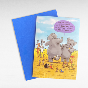 Party Animal Funny Birthday Card | Funny Cartoon Birthday Card | Happy Birthday Greeting Card | Greeting Card Birthday