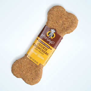 Etta Says! Peanut Cookie Cruncher, 1oz | Crunchy Bone Cookie Dog Treats