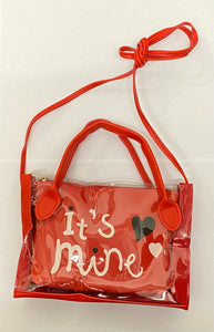 Handbag | Purse and Matching Makeup Bag | Red