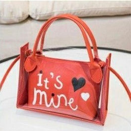 Handbag | Purse and Matching Makeup Bag | Red