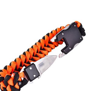 Men's Paracord Rope Survival Bracelet - Orange