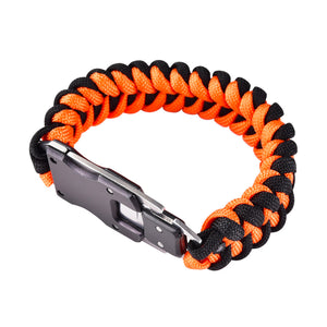 Men's Paracord Rope Survival Bracelet - Orange