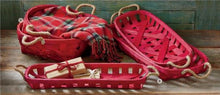 Load image into Gallery viewer, Red Oblong Woven Basket - 3 size options
