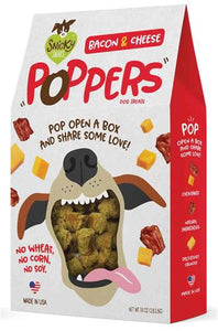 Snicky Snaks Bacon and Cheese Poppers Treat, 10 oz | Popper Crunchy Dog Treats