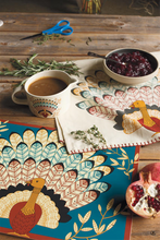 Load image into Gallery viewer, Fall Tea Towel Set - Tommy Turkey Autumn Designed Tea Towel Set Of 2
